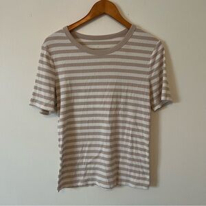 Target- A New Day | Pink Striped Tee | Womens Sz Large